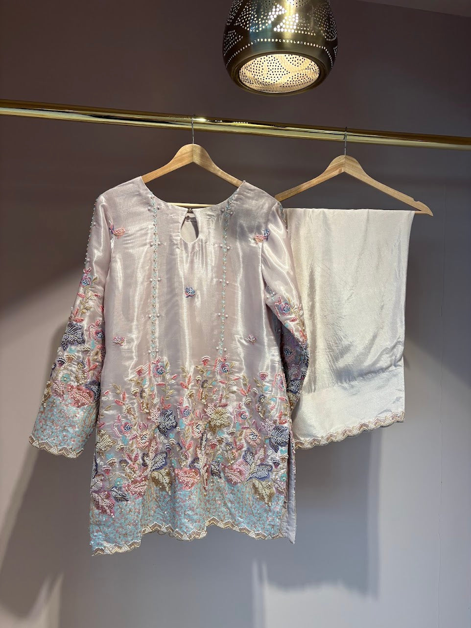Light Pink Farshi Shalwar - Mah-E-Noor