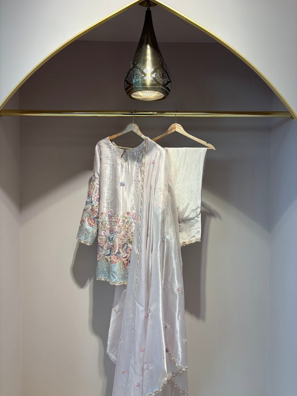 Light Pink Farshi Shalwar - Mah-E-Noor