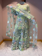 Lime Fiza Flower Sharara