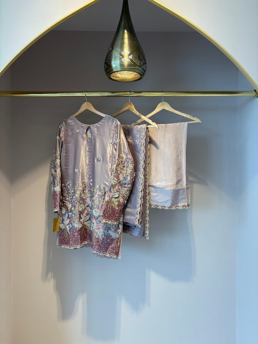 Mauve Farshi Shalwar - Mah-E-Noor