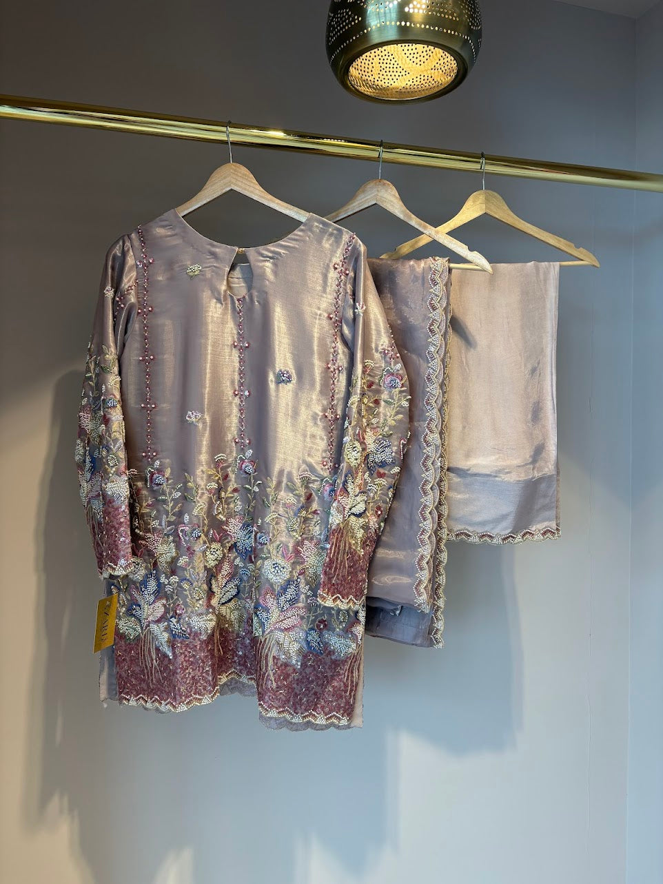 Mauve Farshi Shalwar - Mah-E-Noor