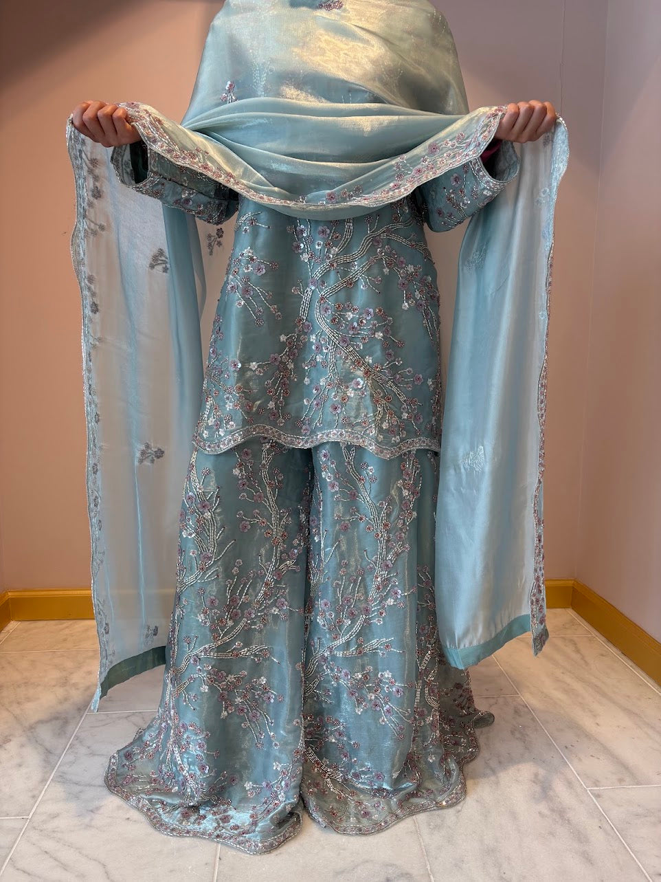 Ocean Cherry Blossom Sharara