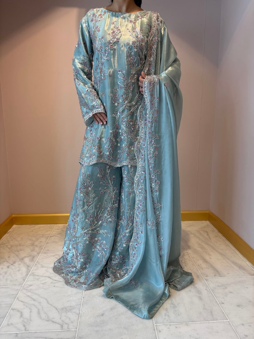 Ocean Cherry Blossom Sharara