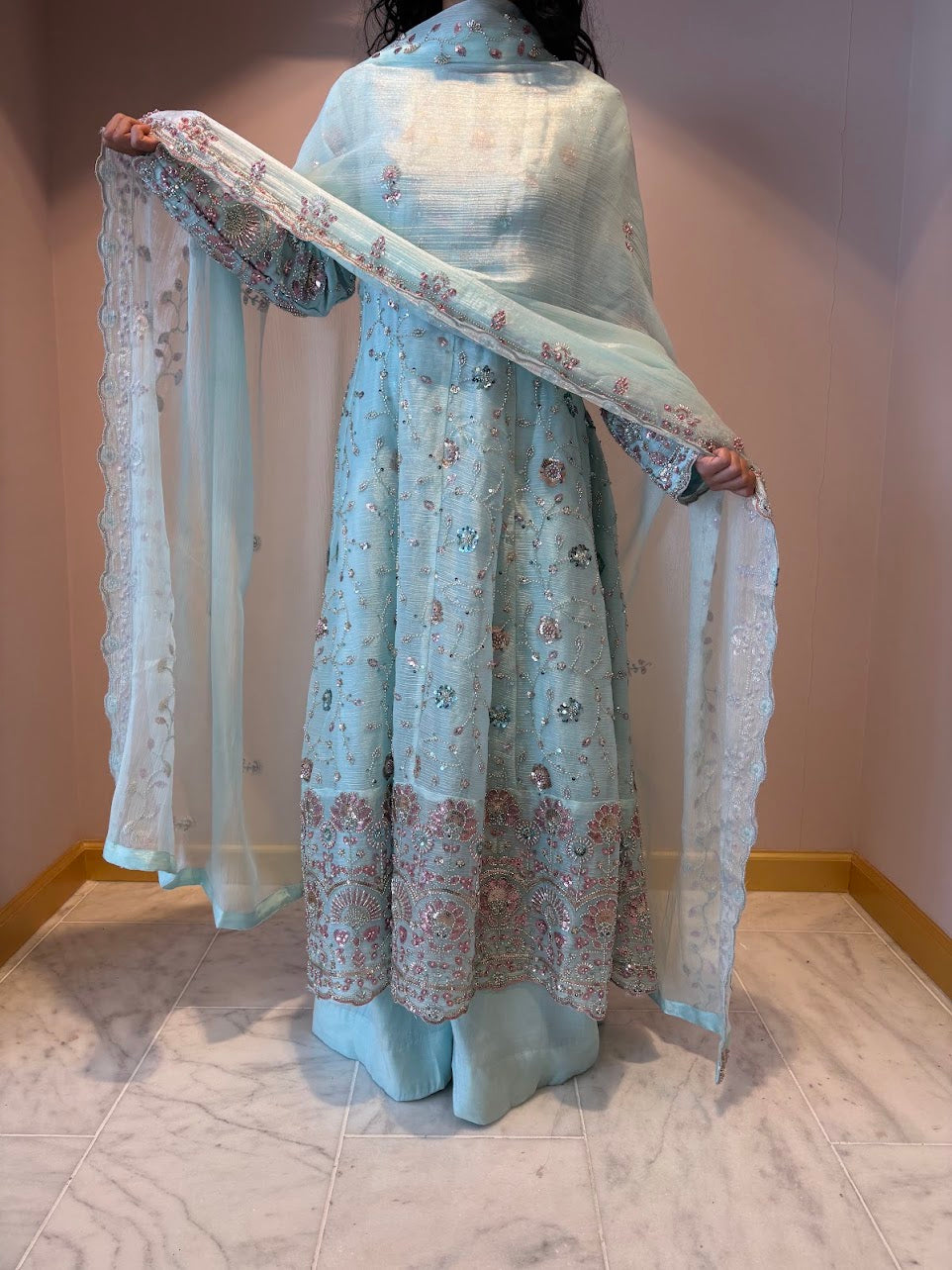 Floral Sea | Magnolia Anarkali