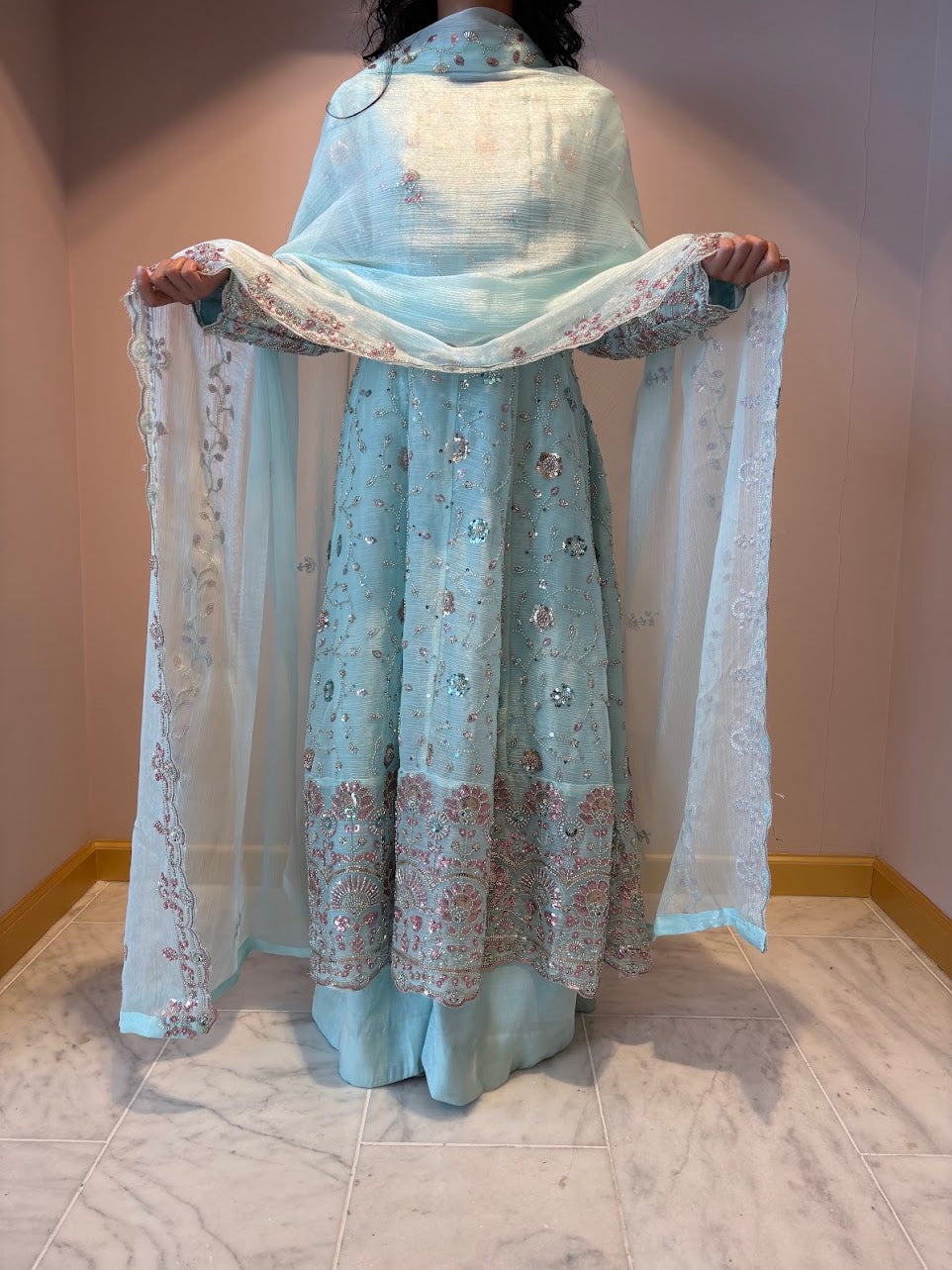 Floral Sea | Magnolia Anarkali