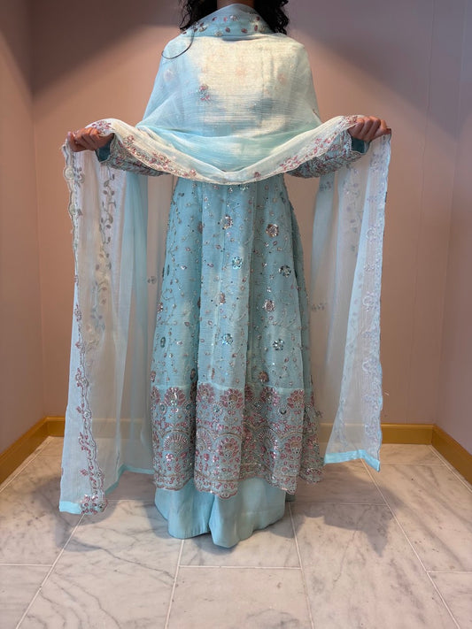 Floral Sea | Magnolia Anarkali