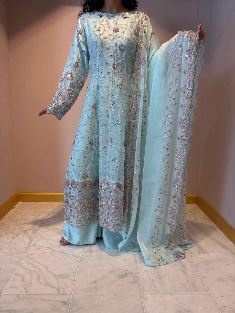 Floral Sea | Magnolia Anarkali