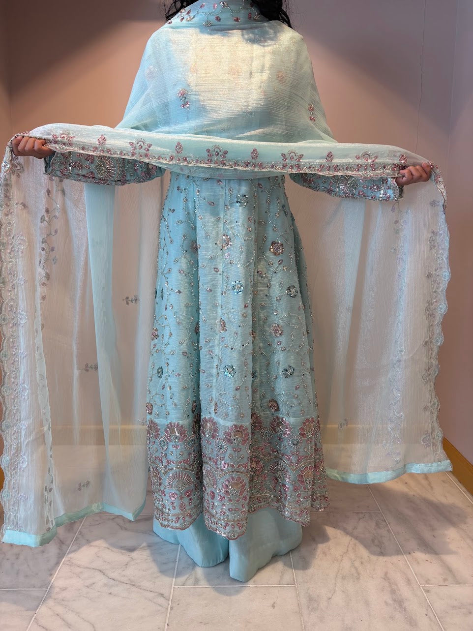 Floral Sea | Magnolia Anarkali