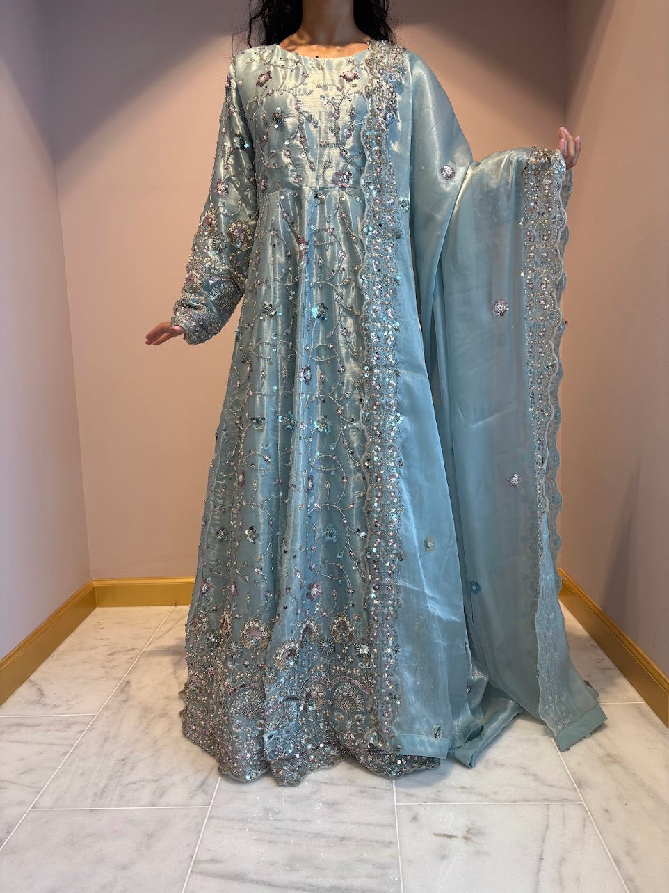 Teal Green Zeenat Maxi Gown