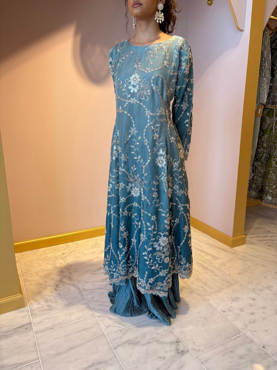 Teal A-line Wedding Maxi