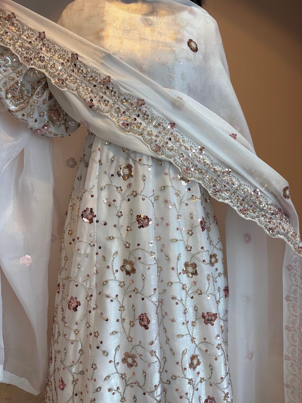 White Zeenat Maxi Gown