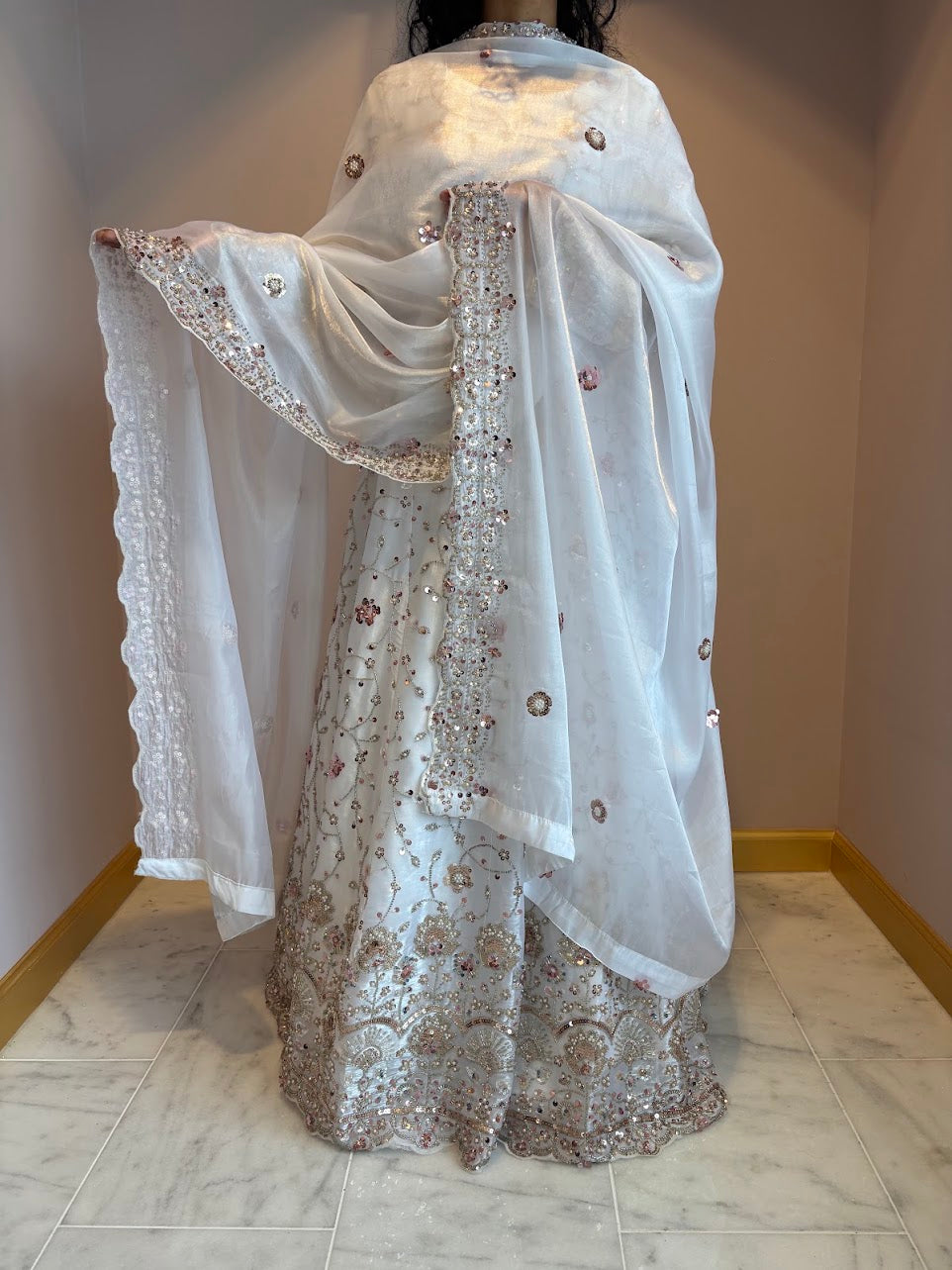 White Zeenat Maxi Gown