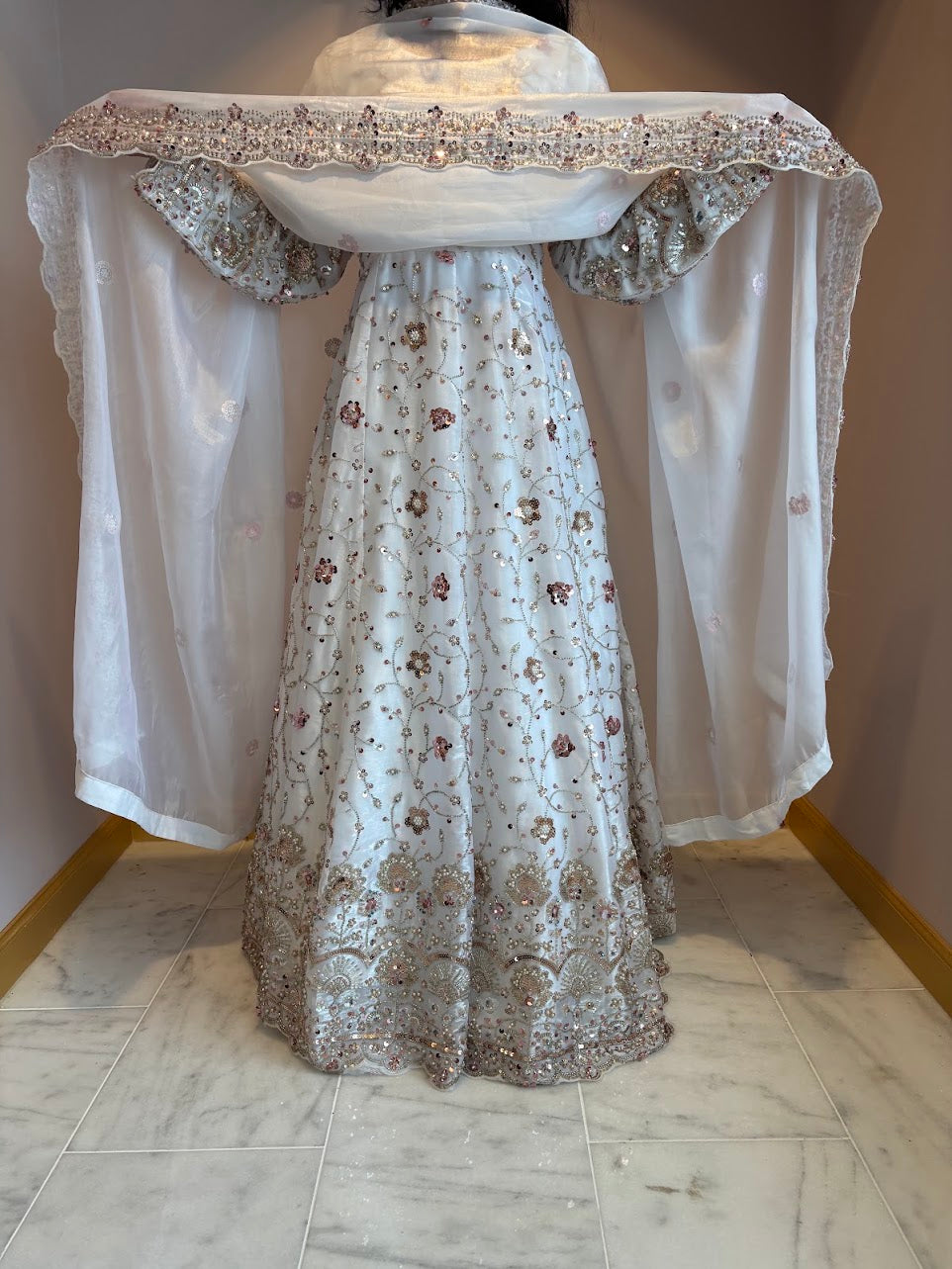 White Zeenat Maxi Gown