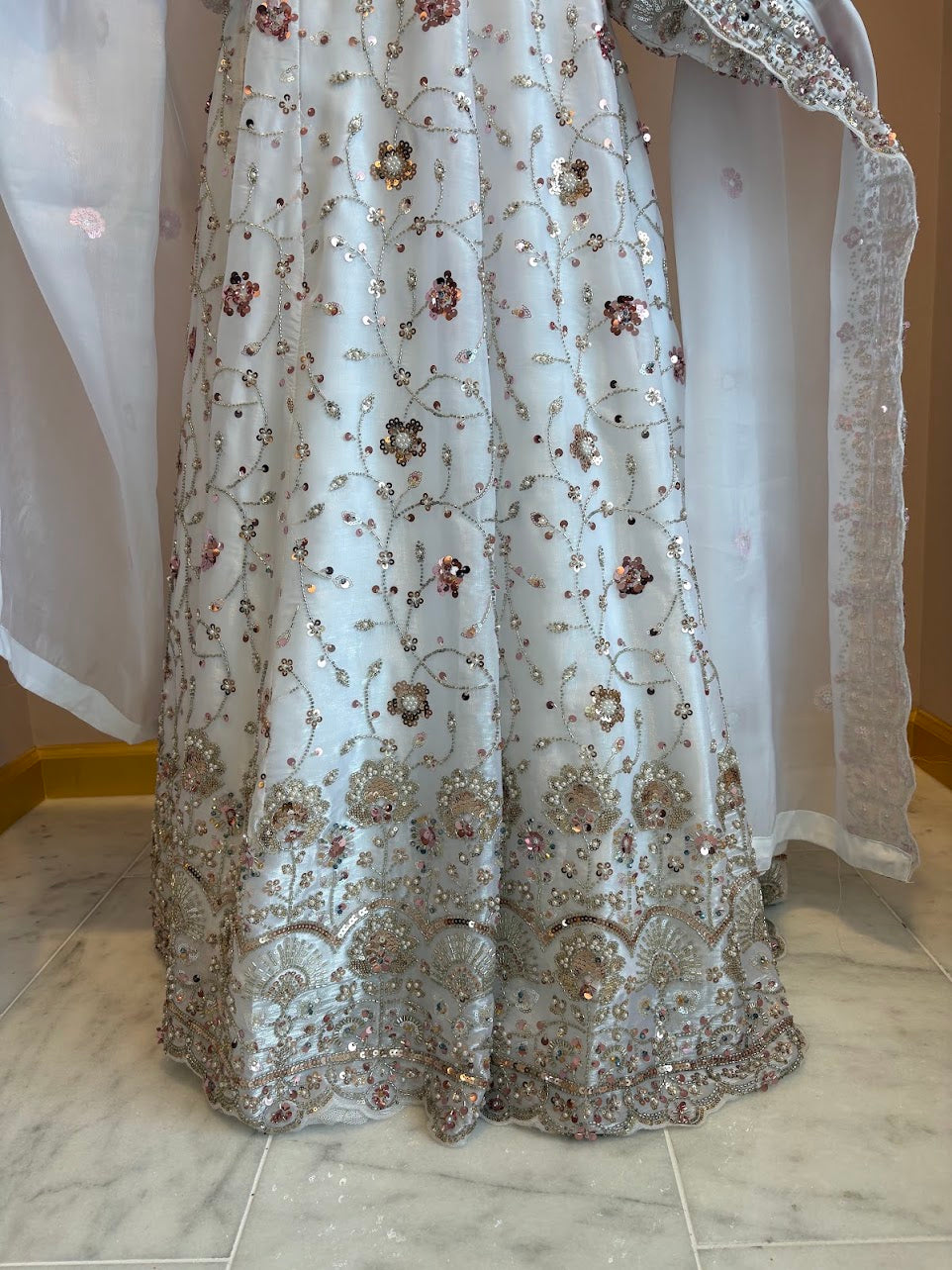 White Zeenat Maxi Gown