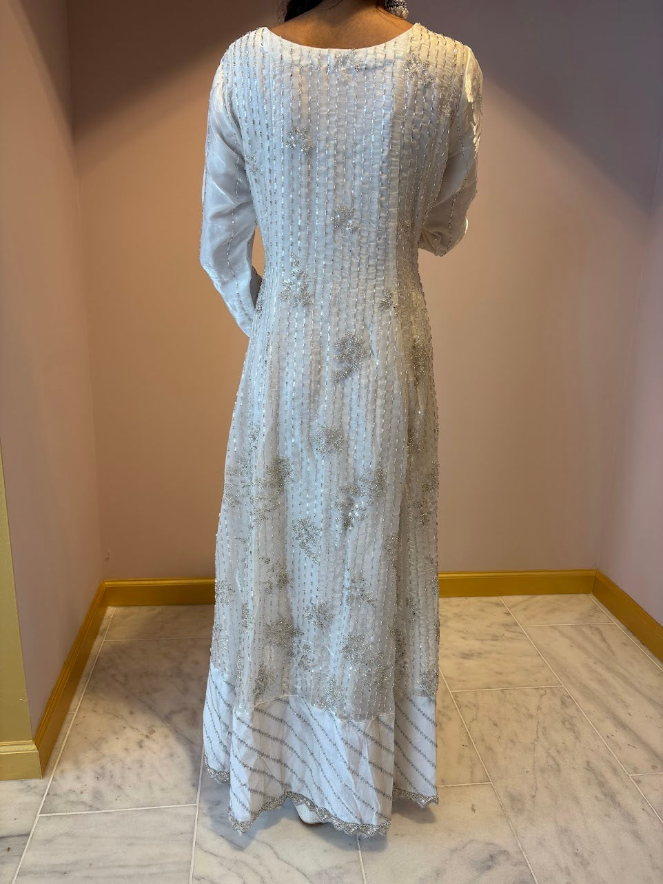 White Maxi Wedding Wear Dress