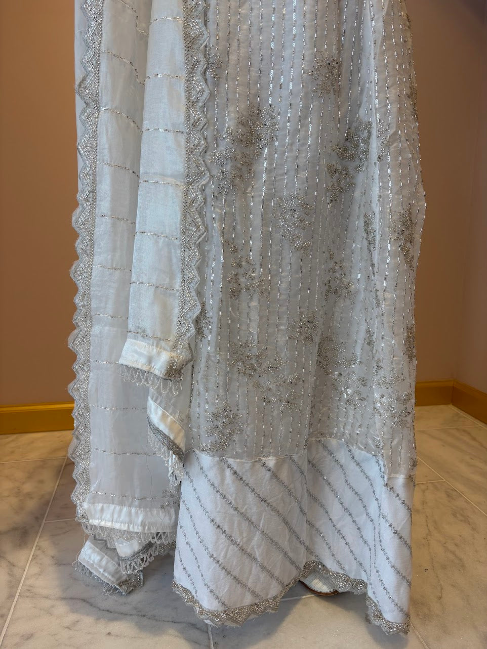 White Maxi Wedding Wear Dress