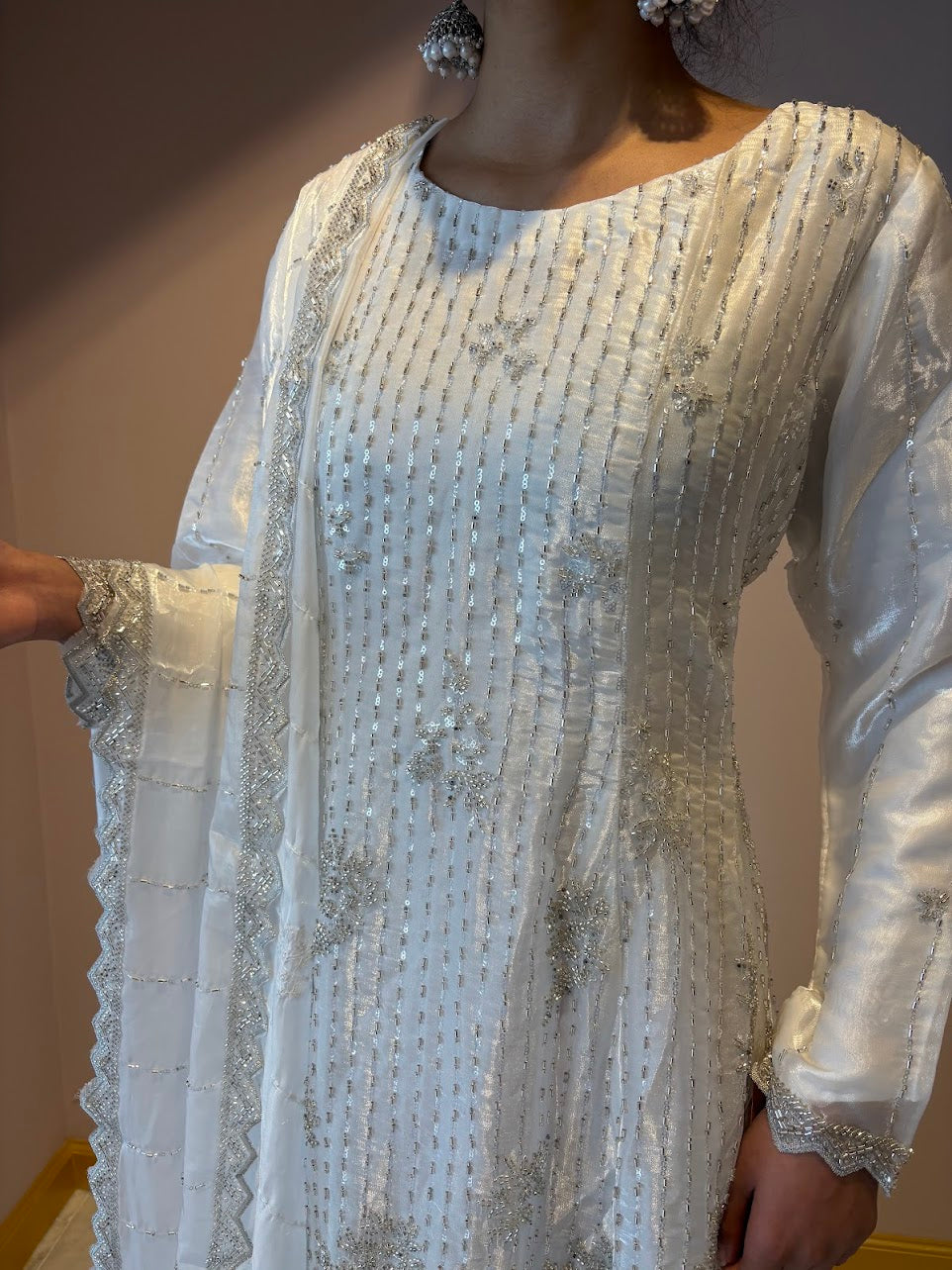 White Maxi Wedding Wear Dress