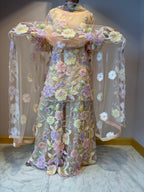 Yellow Fiza Flower Sharara